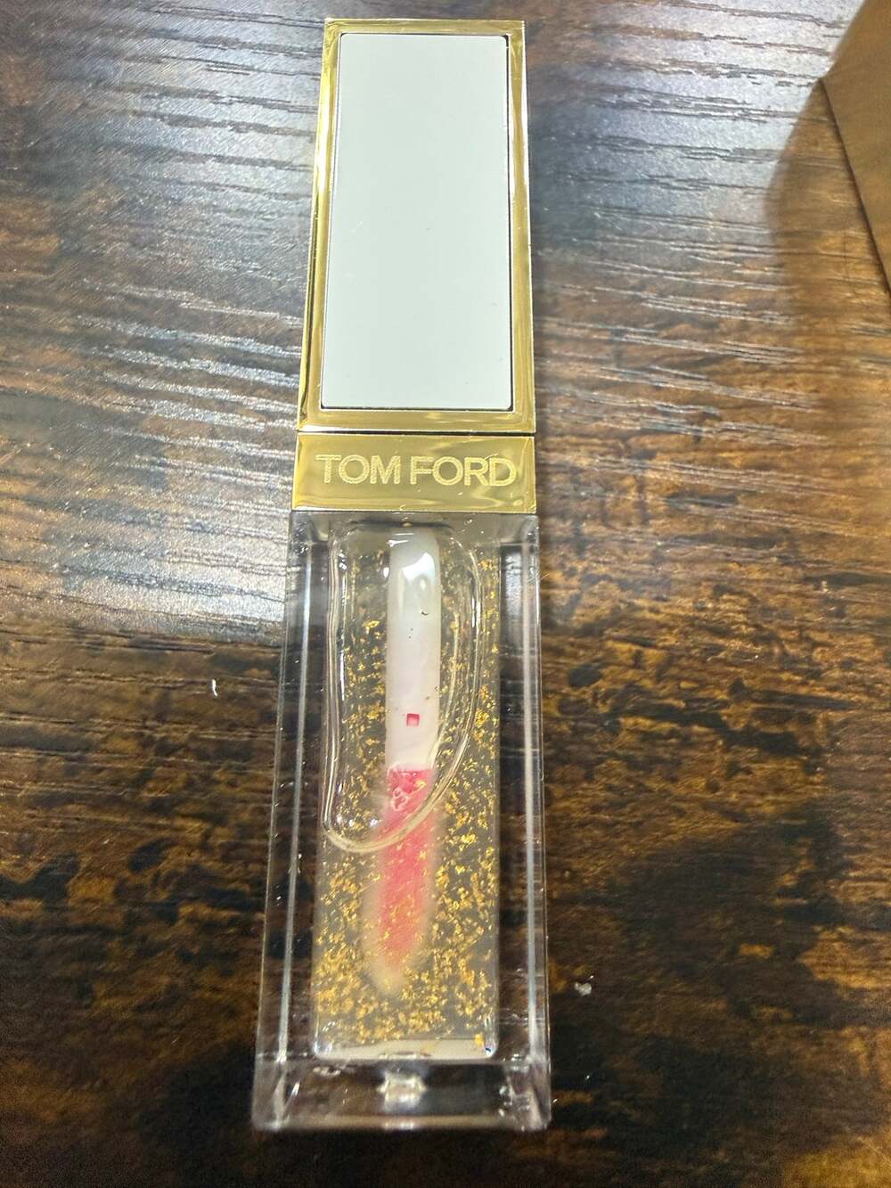 NIB Tom Ford Soleil Liquid Lip Blush pH-Adaptive Gold Flake Liquid Lip Balm 6ml